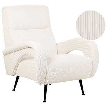 Beliani SVALOV - Fauteuil-Beige-Corduroy