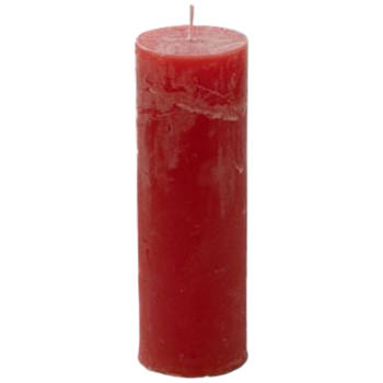 Branded by kaarsen pillar ø5cm x 15cm post red set van 9