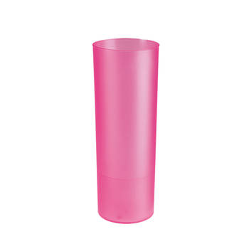 Juypal longdrink glas - 6x - roze - kunststof - 330 ml - herbruikbaar - Drinkglazen