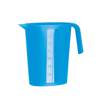 Juypal Schenkkan/waterkan - blauw - 1,75 liter - kunststof - L22 x H20 cm - Schenkkannen