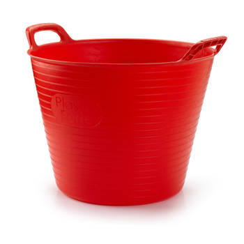 Plasticforte Flexibele emmer/kuip - rood - 42 liter - ECO kunststof - rond - 38 x 45 cm - Wasmanden