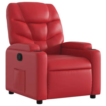 vidaXL Fauteuil verstelbaar kunstleer rood