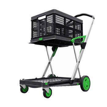 Clax trolley inclusief vouwkrat groen