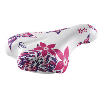 Selle Monte Grappa Kinderzadel 14-16" wit/roze