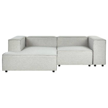 Beliani APRICA - Modulaire Sofa-Grijs-Linnen