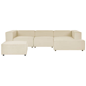 Beliani APRICA - Modulaire Sofa-Beige-Linnen