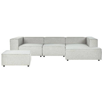 Beliani APRICA - Modulaire Sofa-Grijs-Linnen