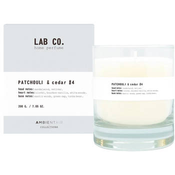 Lab co. Geurkaars patchouli & cedar