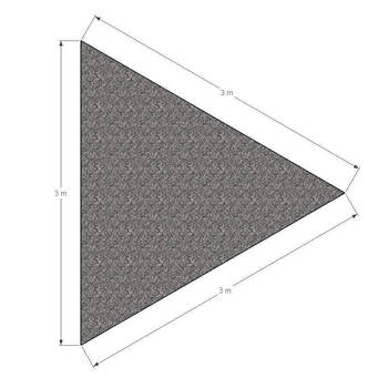 Koopman Schaduwdoek driehoek 3x3x3m Antraciet