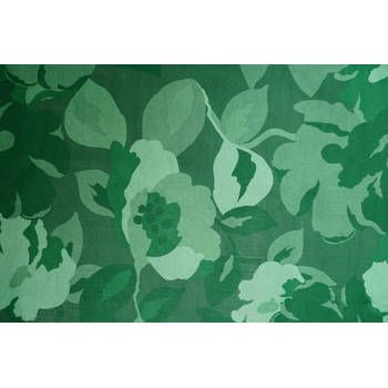 Zydante Swisstech® - Dekbedovertrekset - The Cotton Collection - Green Flowers - 200x200/220 + 2*60x70 cm