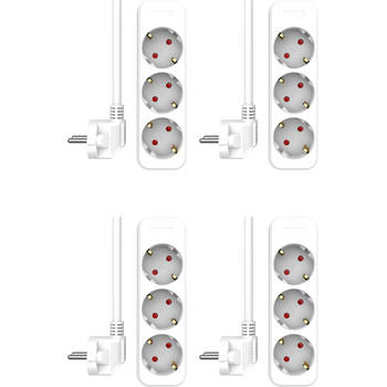 ELRO ES103 Stekkerdoos - Wit - 4-Pack