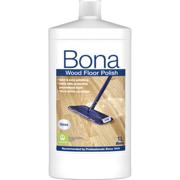 Bona Houten Vloer Polish Glans - 1 Liter - Houten Vloer Onderhoud - Beschermend - Glansherstellend
