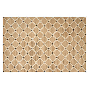 Beliani KALEKOY - Gevlochten-Beige-Jute