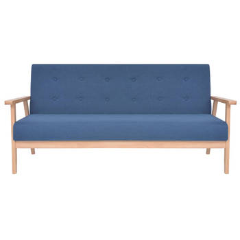 The Living Store 3-zitsbank - Blauw - 158 x 67 x 73.5 cm - Comfortabel en duurzaam