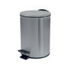 Spirella Pedaalemmer Cannes - zilver - 5 liter - metaal - L20 x H27 cm - soft-close - toilet/badkamer - Pedaalemmers