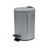 Spirella Pedaalemmer Cannes - zilver - 3 liter - metaal - L17 x H25 cm - soft-close - toilet/badkamer - Pedaalemmers