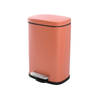 Spirella Pedaalemmer Venice - terracotta - 5 liter - metaal - L21 x H30 cm - soft-close - toilet/badkamer - Pedaalemmers