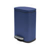 Spirella Pedaalemmer Venice - donkerblauw - 5 liter - metaal - L21 x H30 cm - soft-close - toilet/badkamer - Pedaalemmer