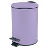 Spirella Pedaalemmer Cannes - lila paars - 3 liter - metaal - L17 x H25 cm - soft-close - toilet/badkamer - Pedaalemmers