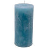 Branded by kaarsen pillar ø7cm x 15cm light blue set van 6