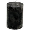Branded by kaarsen pillar ø7cm x 10cm black set van 6