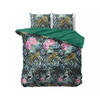 Sleeptime Velvet Botanical forest Dekbedovertrek - 200x200/220 + 2 kussenslopen 60x70 - Groen - Tweepersoons