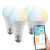 Gologi Slimme E27 Bulb Lamp – Smart WiFi – LED – Dimbaar – CCT – Mobiele App – Sfeerverlichting - 800 lumen - 4 stuks
