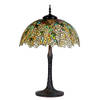 HAES DECO - Tiffany Tafellamp Ø 56x83 cm Geel Glas Tiffany Bureaulamp