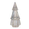 Clayre & Eef Glazen potje Kerstboom Ø 7x16 cm Transparant Glas Voorraadpot Deksel Transparant Voorraadpot Deksel