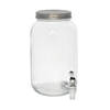 Gerimport Drank dispensers - 3L - met metalen deksel en kraantje - glas - Drankdispensers