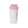 Juypal Shakebeker/Shaker/Bidon - 700 ml - transparant/roze - kunststof - Shakebekers