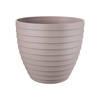 Juypal Hogar Bloempot/plantenpot Florenzia - taupe - kunststof - D21 x H19,3 cm - voor buiten/binnen - Plantenpotten