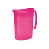 Juypal Schenkkan/waterkan - fuchsia roze - 2 liter - kunststof - L20 x H23 cm - met deksel - Schenkkannen