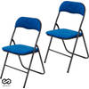 Infinity Goods Klapstoelen - Set van 2 - Vouwstoelen - Fluweel - Eettafelstoelen - Opklapbare Stoelen - 43 x 47 x 80 CM
