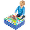 Pop it Up Speelbox Dinosaurus - Opbergdoos & Speelmat - Opbergbox die past onder het bed - Speelgoedkist voor dino's & a