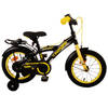 Volare Thombike Kinderfiets - Jongens - 14 inch - Zwart Geel - Twee Handremmen