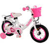 Volare Ashley Kinderfiets - Meisjes - 12 inch - Wit - Twee handremmen