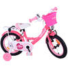 Volare Ashley Kinderfiets - Meisjes - 14 inch - Roze/Rood - Twee Handremmen