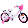 Volare Ashley Kinderfiets - Meisjes - 16 inch - Wit - Twee Handremmen