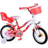 Volare Lovely Kinderfiets - Meisjes - 14 inch - Rood Wit - Twee Handremmen