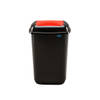 Plafor Quatro Prullenbak, afvalbak afvalscheiding, recycling, keuken 45L, Rood