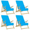 vidaXL Strandhanddoeken 4 st 400 g/m² 60x135 cm stof turquoise