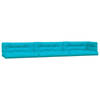 vidaXL Palletkussens 7 st stof turquoise