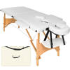 Mobiele massagetafel wit - 2 Zones 5cm + draagtas 401464