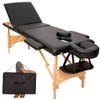 3 zones mobiele massagetafel- Bekleding 3 cm + draagtas zwart