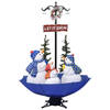 vidaXL Kerstboom sneeuwend met paraplubasis 170 cm PVC blauw