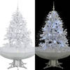 vidaXL Kerstboom sneeuwend met paraplubasis 140 cm wit