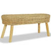 vidaXL Halbankje 110x35x45 cm natuurlijk rattan