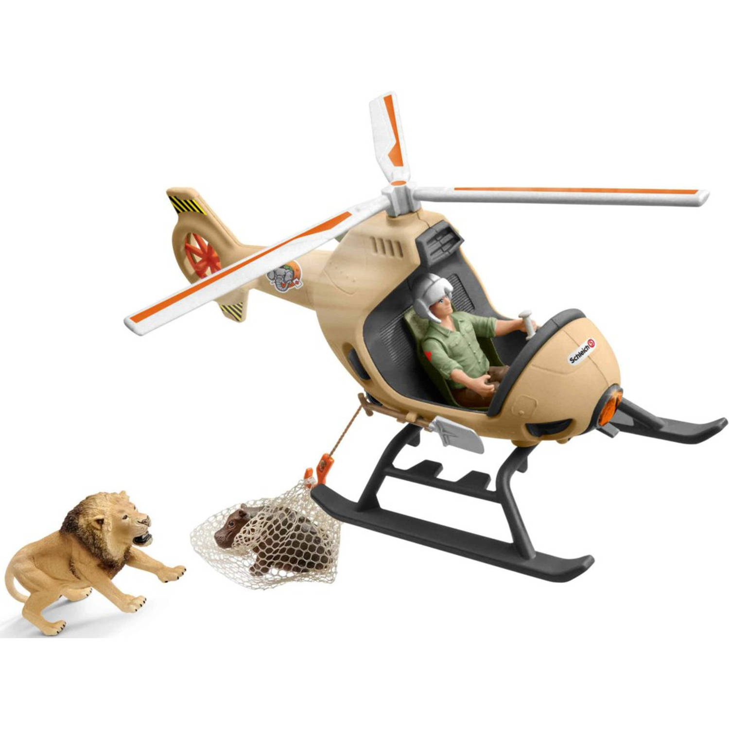 Schleich® Speelwereld Wild Life, helikopter dierenredding (42476) Gemaakt in Europa (set)