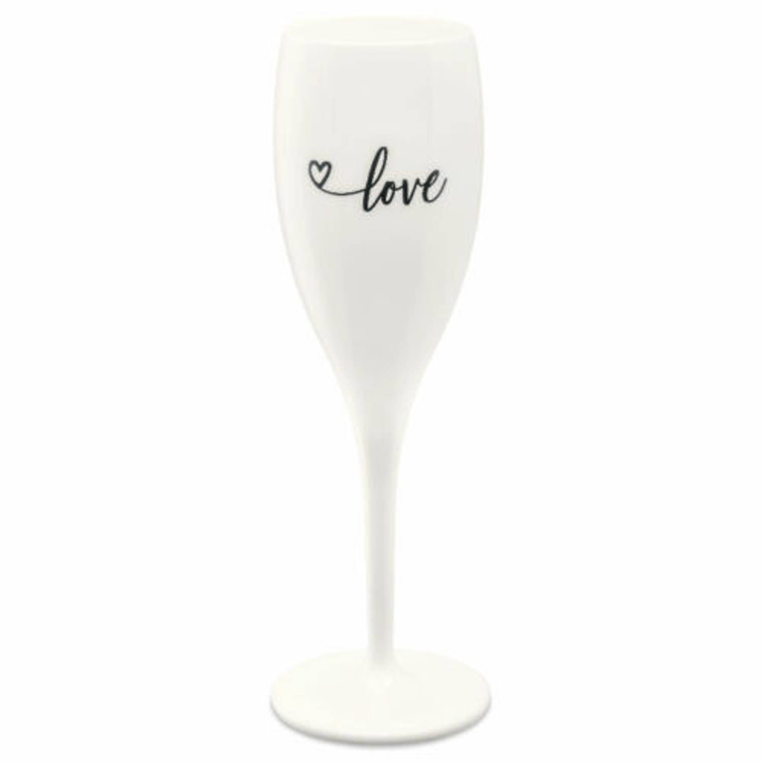 Champagneglas, 0.1 L, Set van 2, Organic, 'Love' - Koziol | Cheers No. 1
